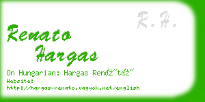 renato hargas business card